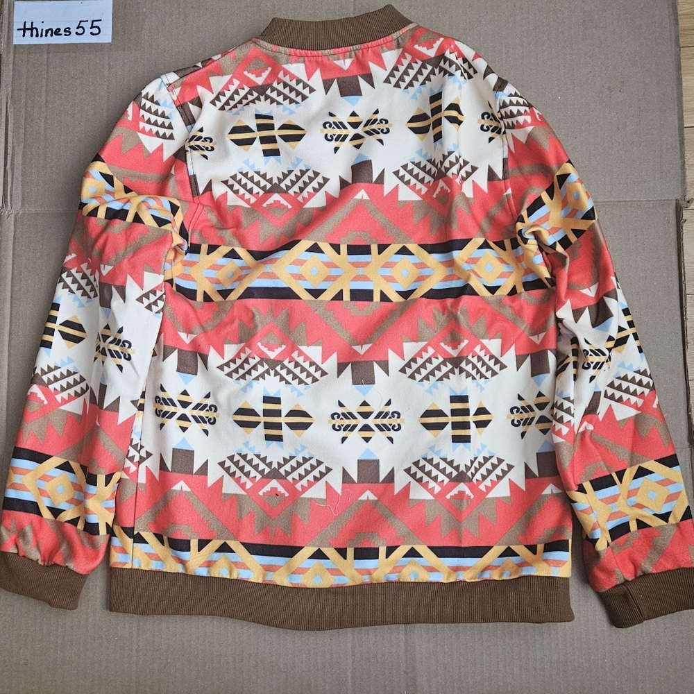 Multicolor Patterned Men's Bomber Jacket - Picture 4 of 5